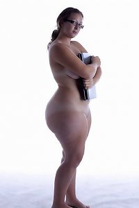 round dame indulging in softcore enjoyment slurping her own thumbs